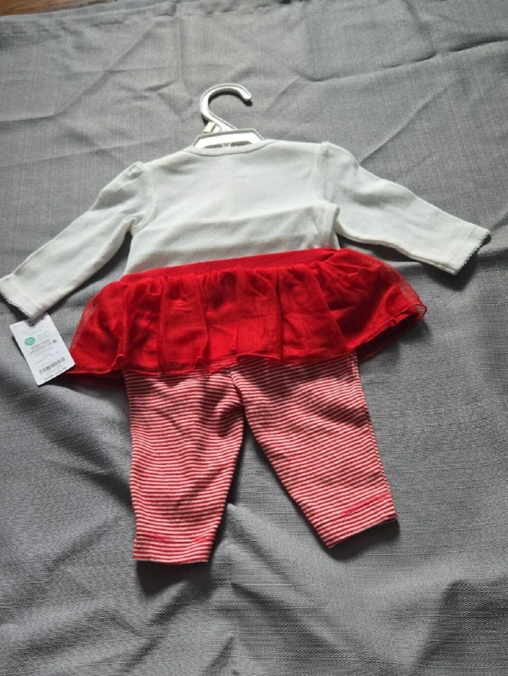Carter's White Baby Outfit with Red Accent